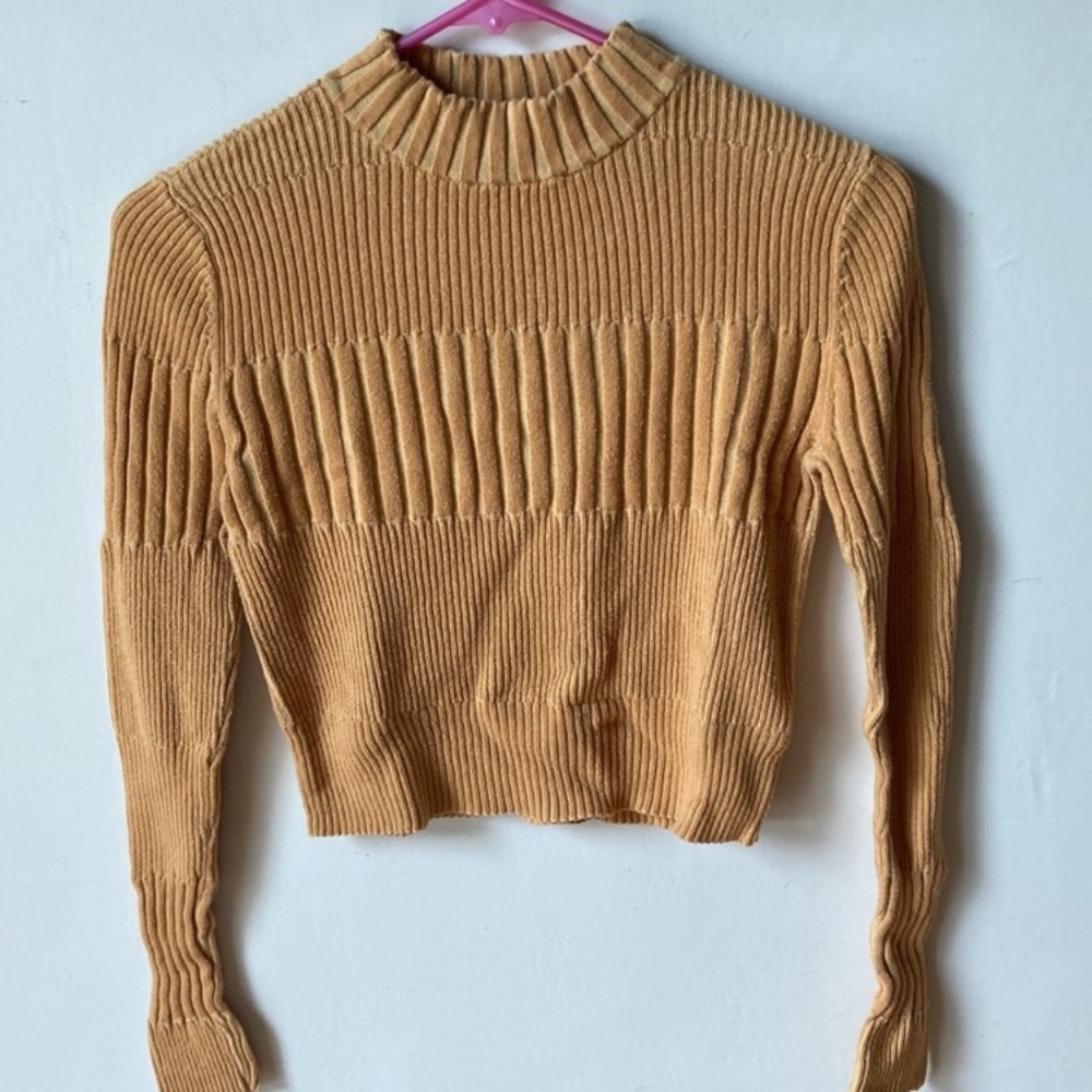 American Eagle Cropped Mock Neck Top